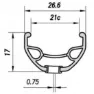 SXT 388591 Karma Disc 6b 26´´ Terrengsykkel Forhjul, Black, 9 x 100mm
