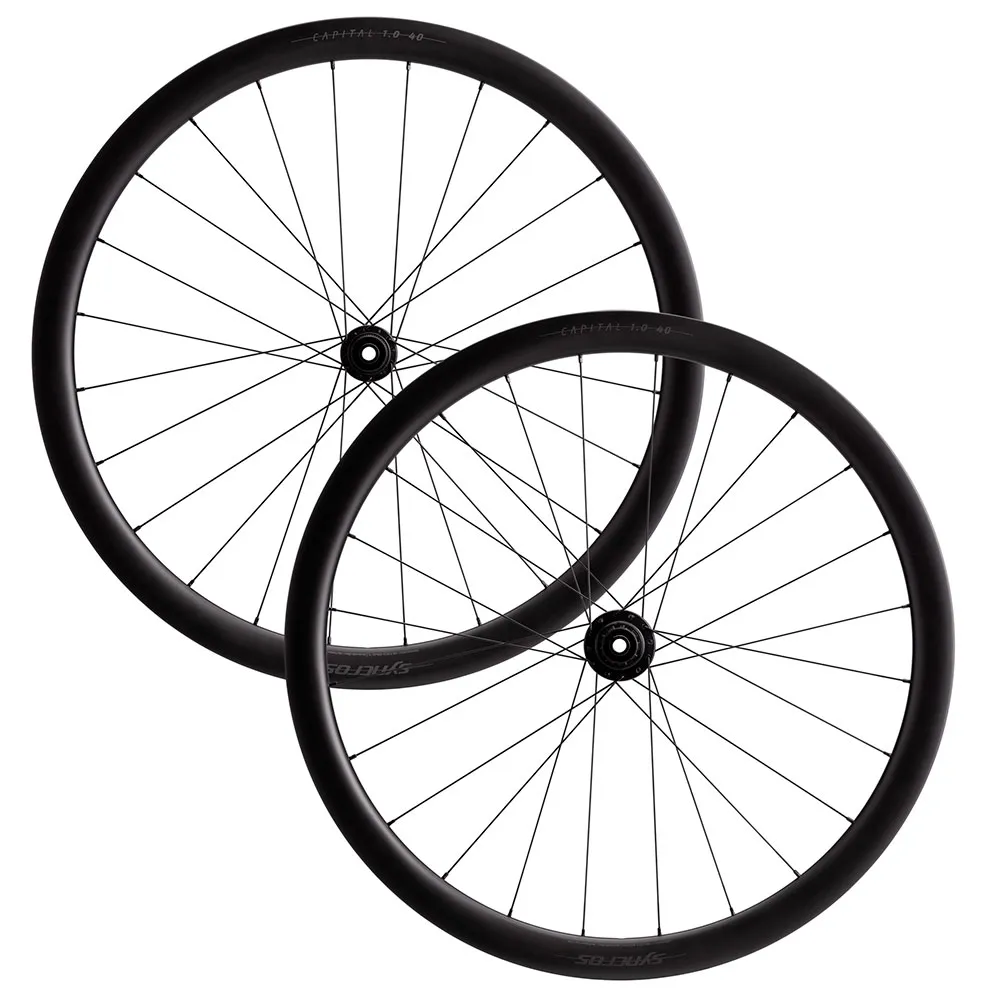 Syncros Capital 1.0 40 Hjulsett, Black matt, 12 x 100mm/12 x 142mm, Shimano HG