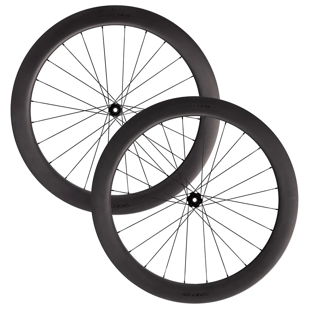 Syncros Capital 1.0s 60 Hjulsett, Black matt, 12 x 100mm/12 x 142mm, Shimano HG