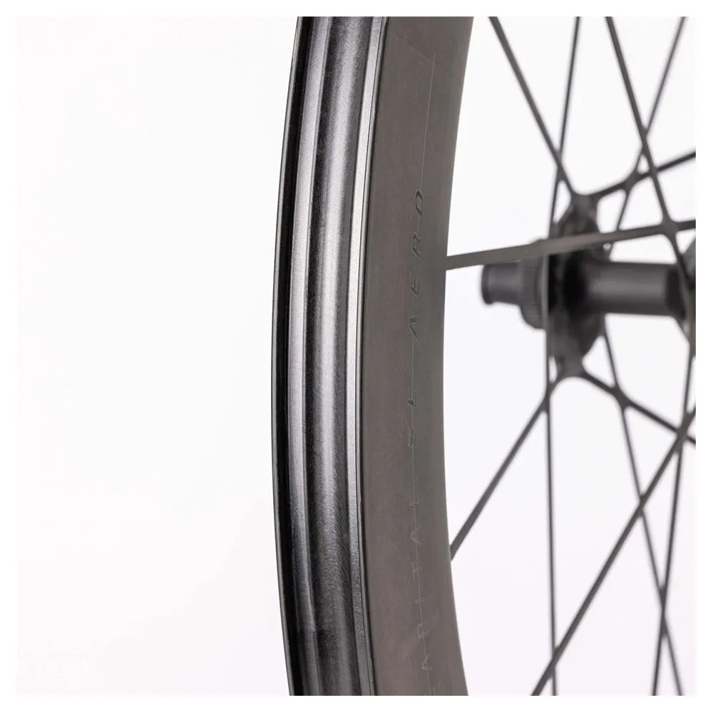 Syncros Capital Sl Aero 28´´ Cl Disc Tubeless Forhjul For Landeveissykkel, Matt black, 12 x 100mm