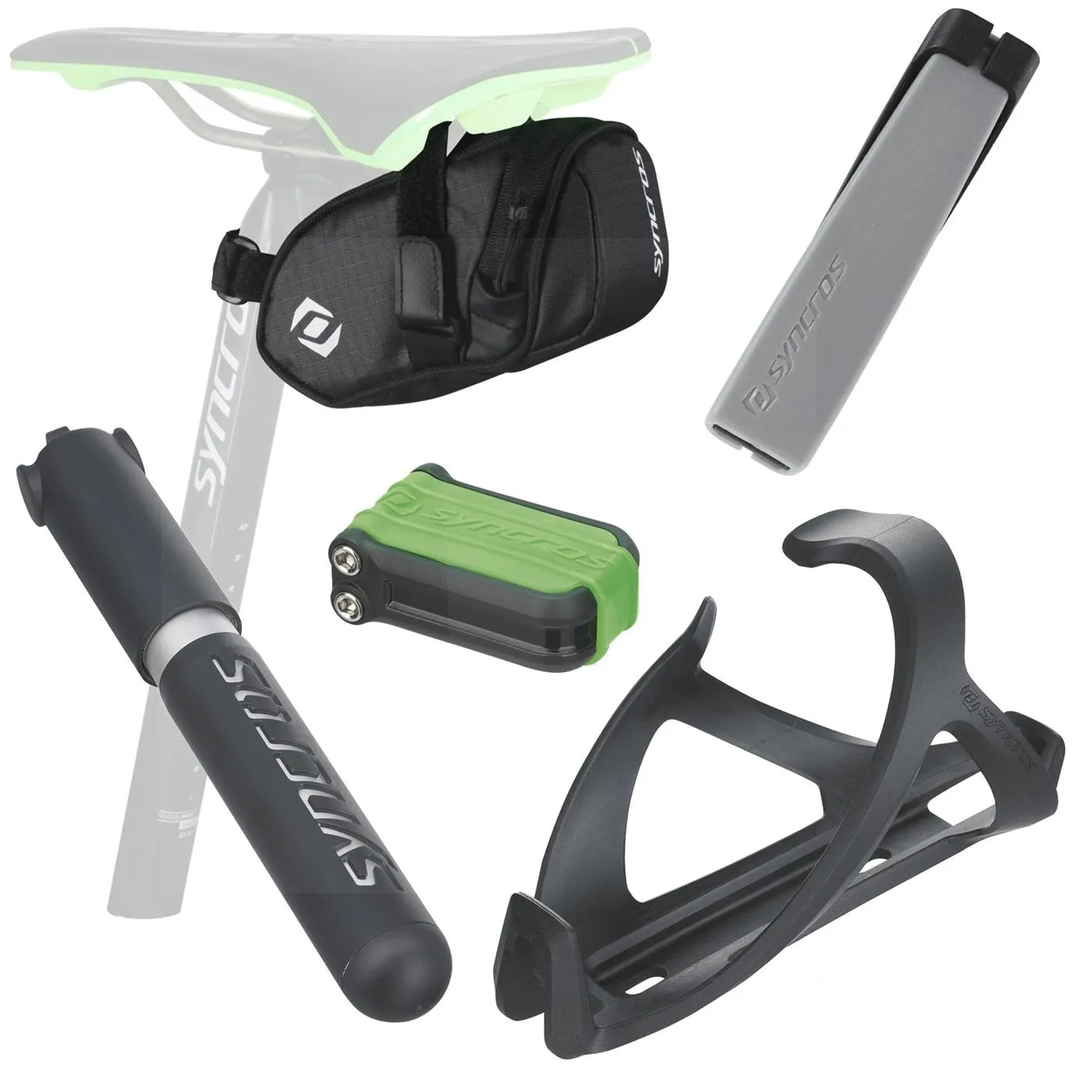 Syncros MTBiker Seteveske Inkl. Verktøy, Black, One Size