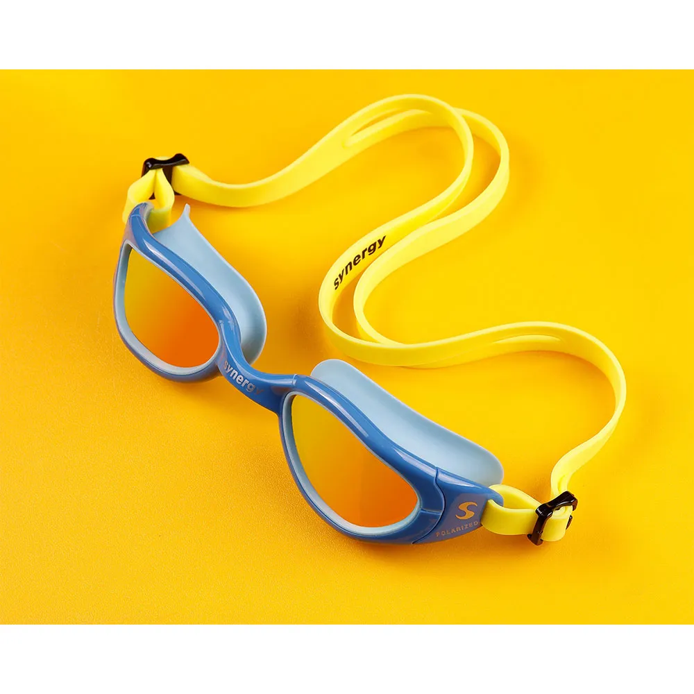 Synergy Trisight Silicone Svømmebriller unisex, Blue / gold, One Size Synergy Trisight Silicone Svømmebriller unisex, Blue / gold, One Size