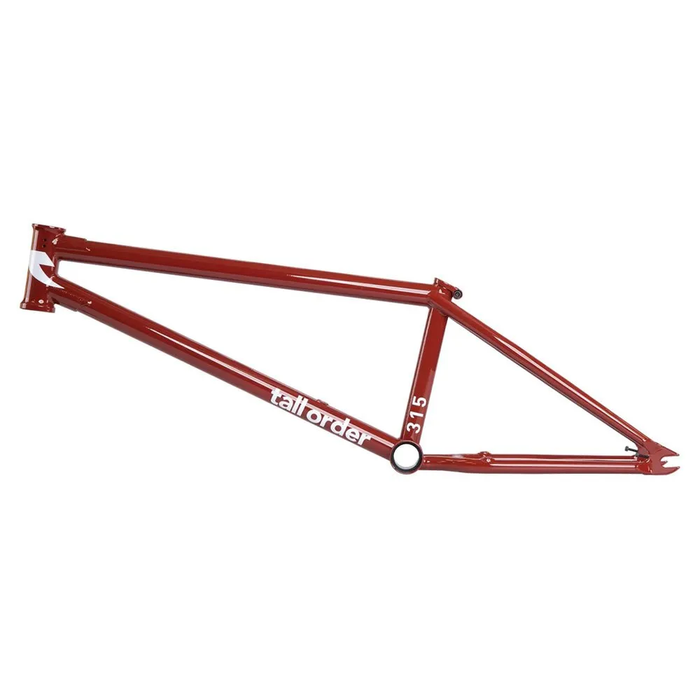Tall Order 315 V2 Bmx-ramme, Burgundy, 21.25"