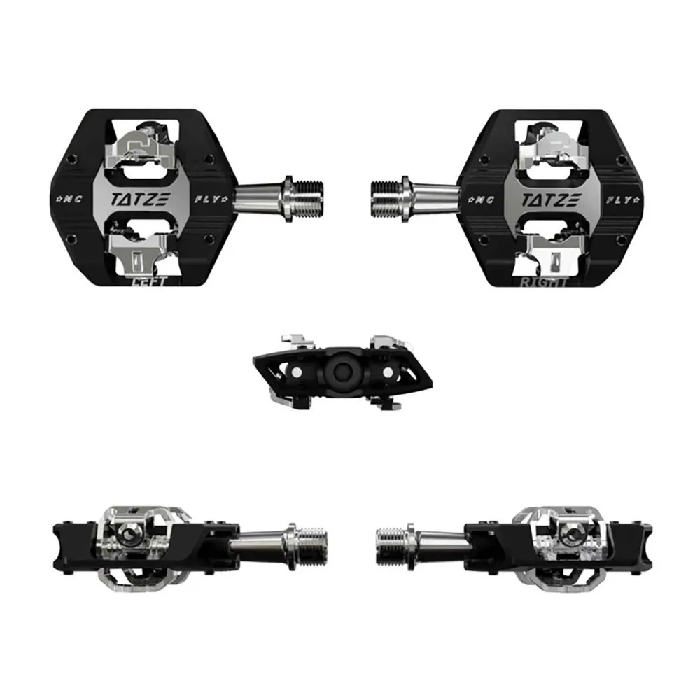 TATZE Mc-fly Sykkelpedaler, Black / silver, One Size