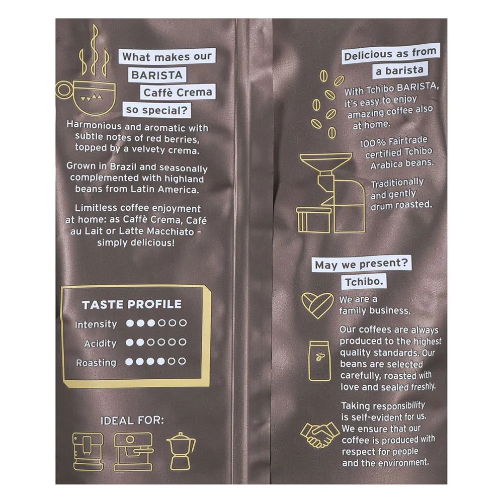 Tchibo Barista Crema 1kg Kaffebønner, Brown, One Size Tchibo Barista Crema 1kg Kaffebønner, Brown, One Size
