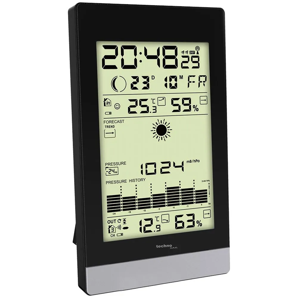 Technoline Ws 9050 Værstasjon, Black, One Size, EU Plug 220V