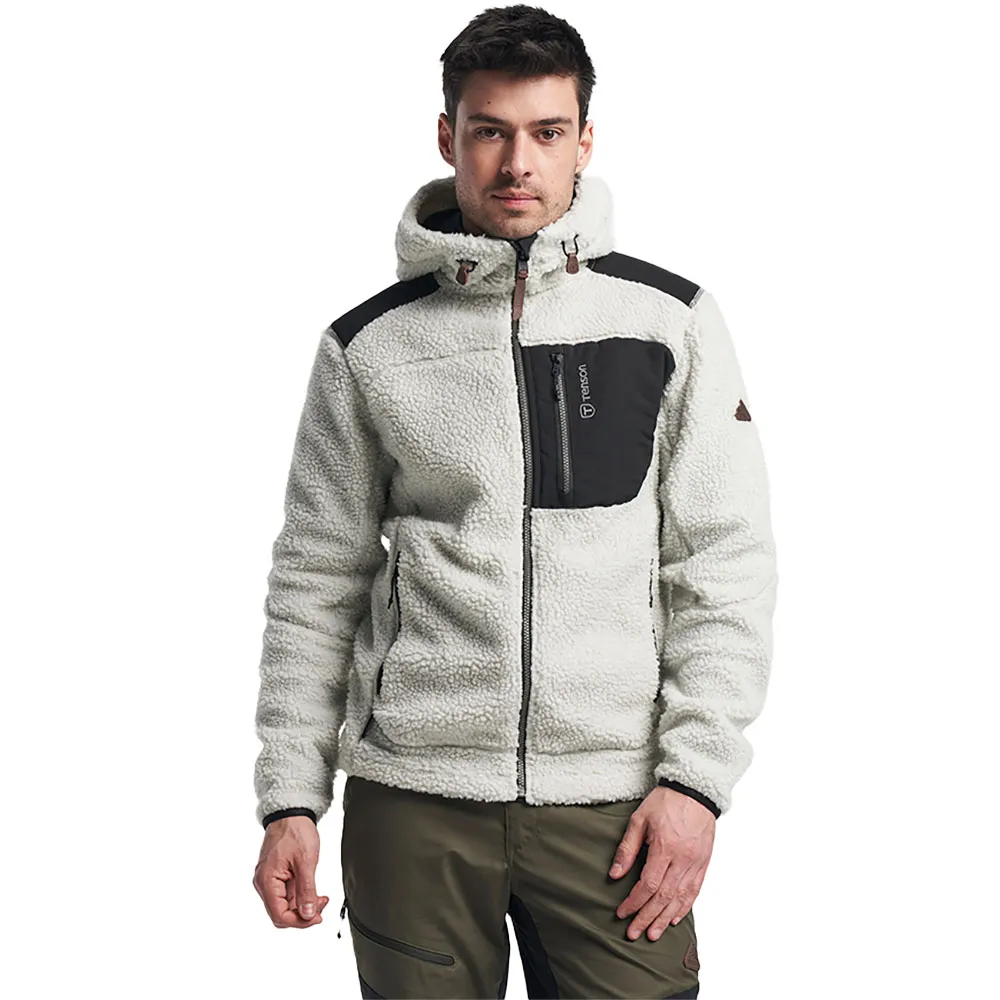 Tenson Himalaya Teddy Fleecejakke Med Full Glidelås, Light grey