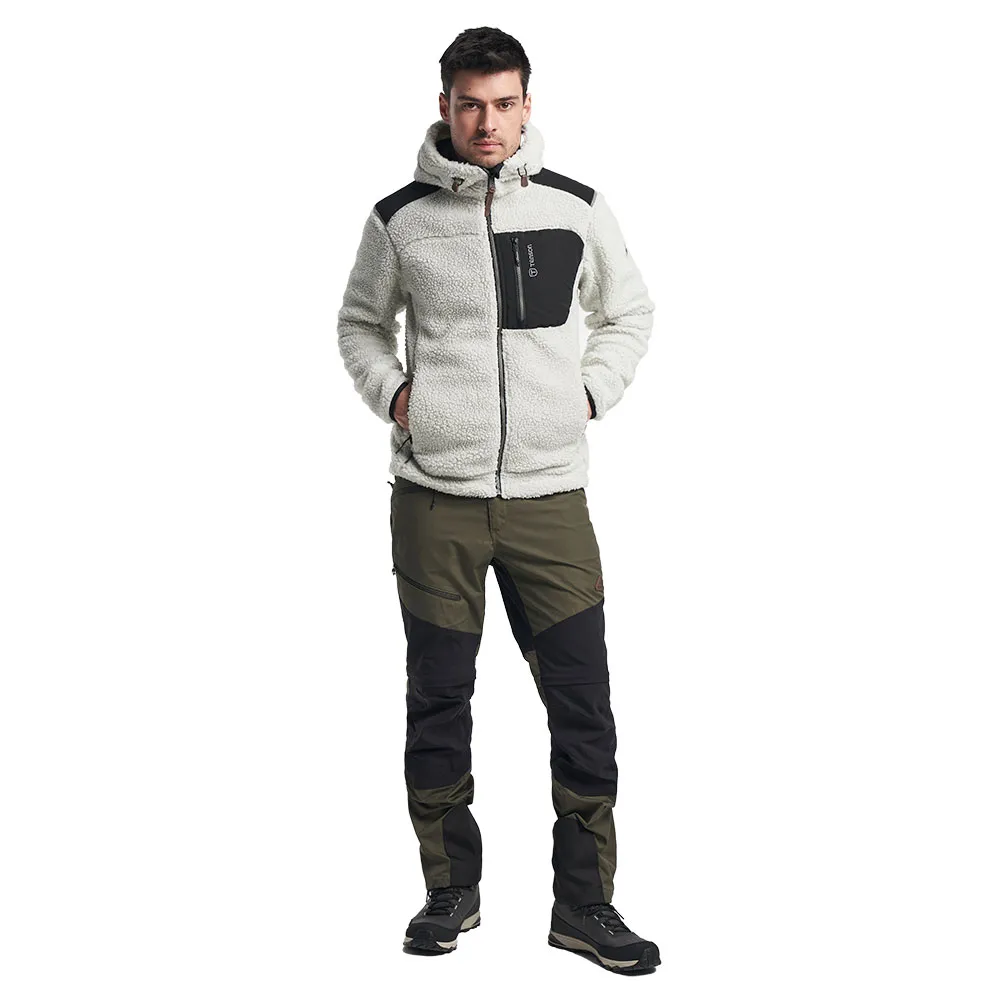 Tenson Himalaya Teddy Fleecejakke Med Full Glidelås, Light grey