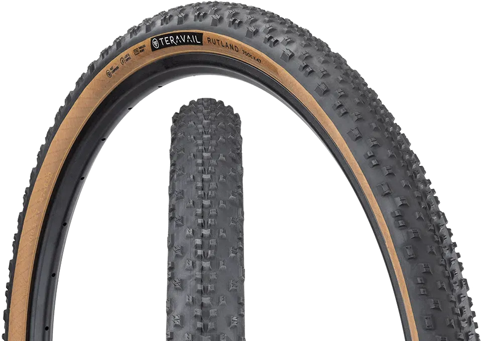 Teravail Rutland Gravel Tyre Durable, Tan, 700 x 47, Sykkeldekk
