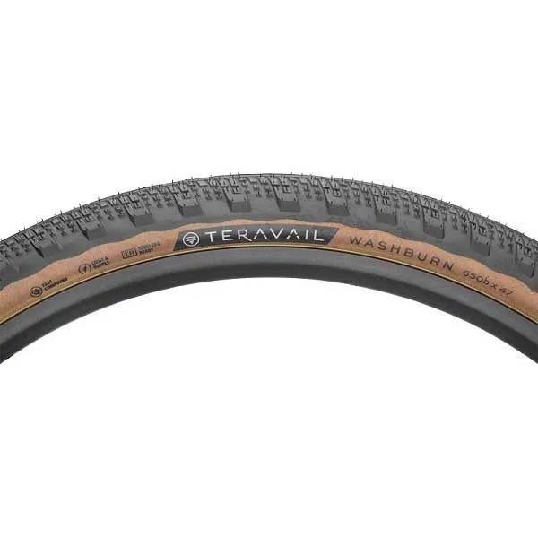 Teravail Washburn Durable 60 Tpi Tubeless 700c X 38 Graveldekk, Sykkeldekk Teravail Washburn Durable 60 Tpi Tubeless 700c X 38 Graveldekk, Sykkeldekk