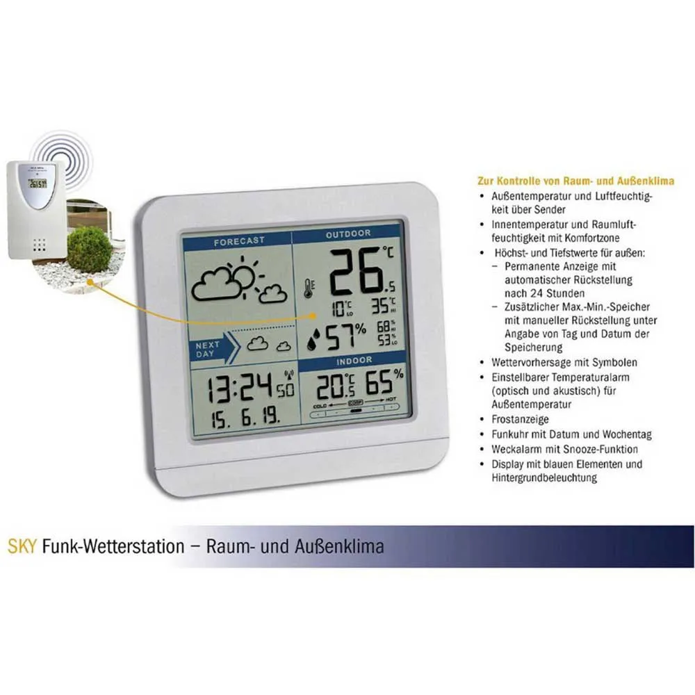 Tfa Dostmann 35.1152.02 Værstasjonsdisplay, White, One Size Tfa Dostmann 35.1152.02 Værstasjonsdisplay, White, One Size