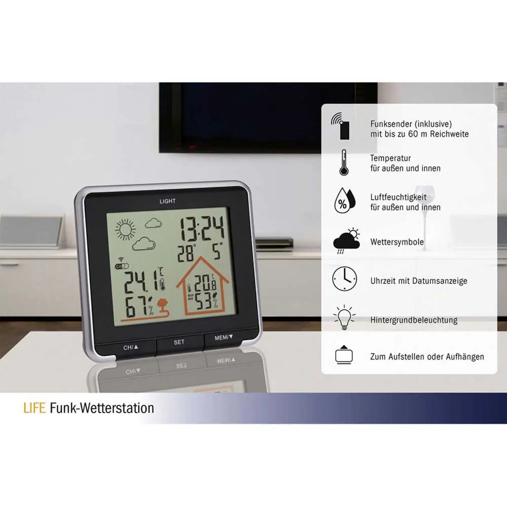 Tfa Dostmann Tfa 35.1153.01 Life Værstasjon, Black, One Size Tfa Dostmann Tfa 35.1153.01 Life Værstasjon, Black, One Size