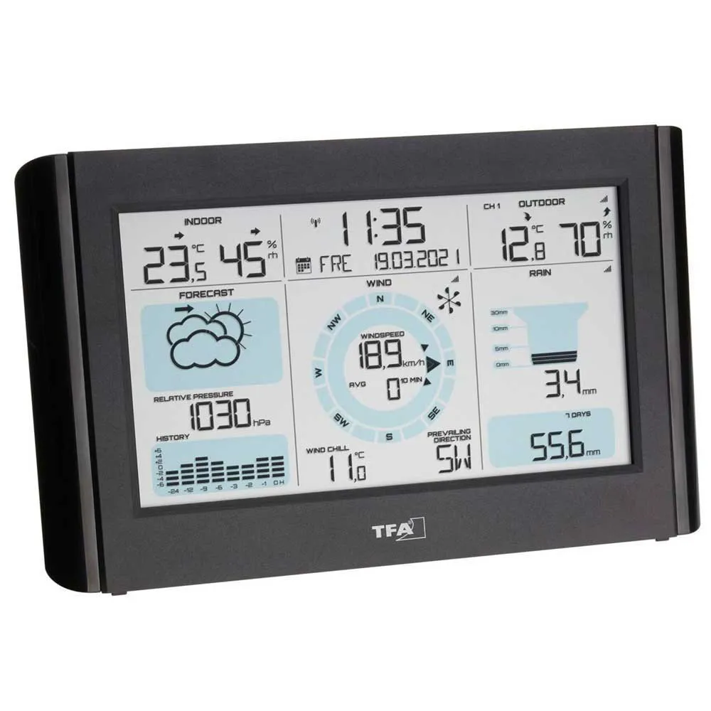 Tfa Dostmann Tfa 35.1161.01 Værstasjon, Black, One Size