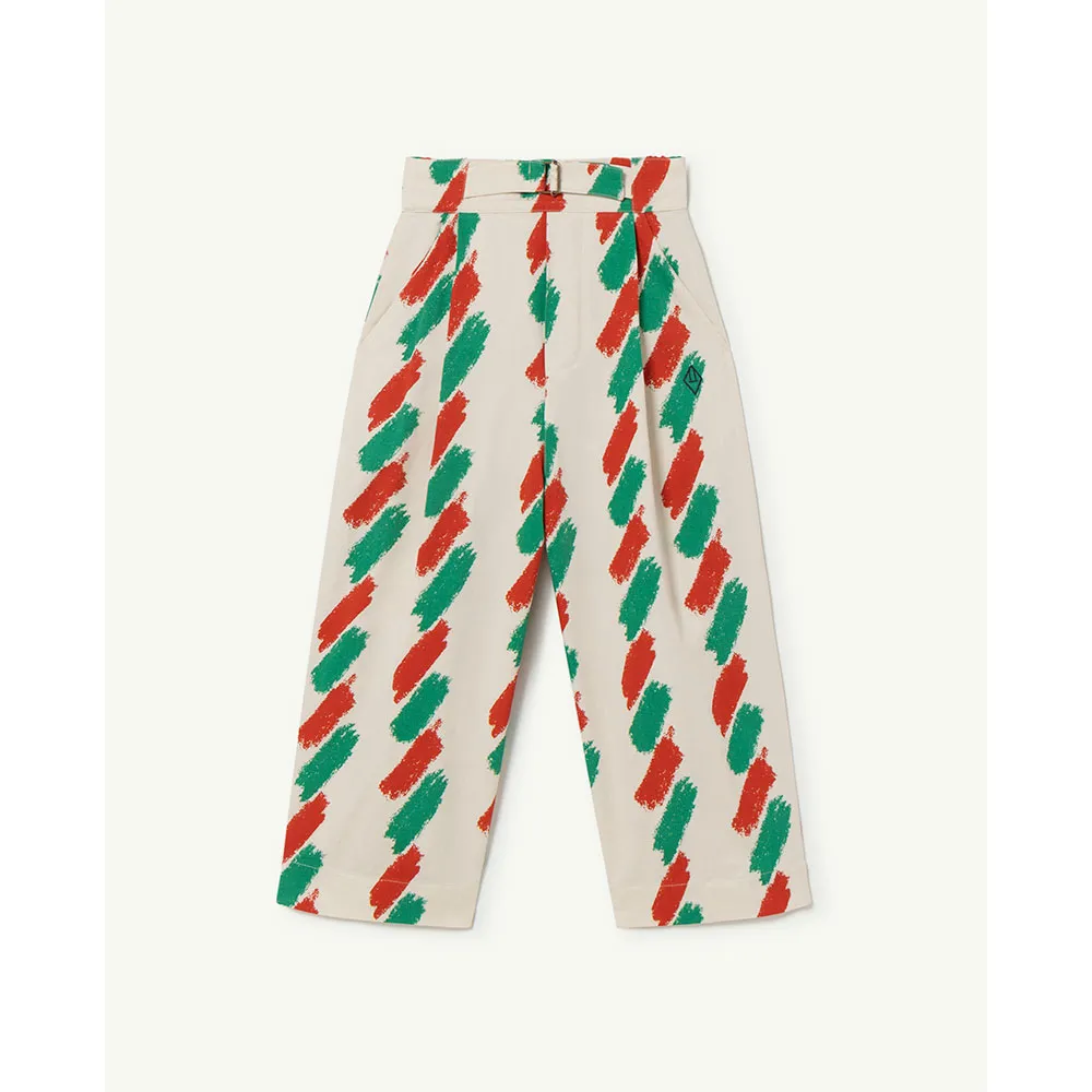 The Animals Observatory Antelope Bukser, White / multicolor stripes, 8Y The Animals Observatory Antelope Bukser, White / multicolor stripes, 8Y