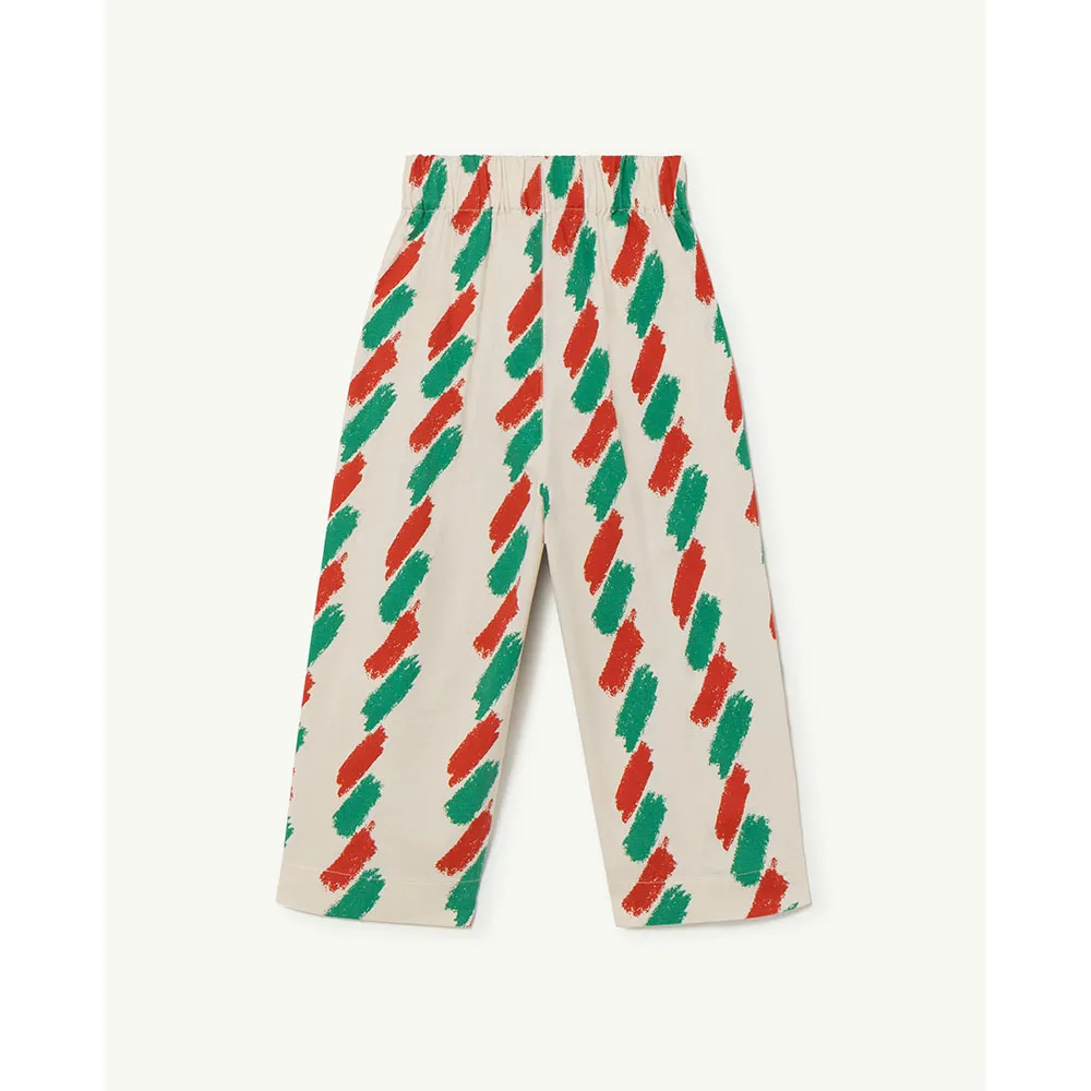 The Animals Observatory Antelope Bukser, White / multicolor stripes, 8Y The Animals Observatory Antelope Bukser, White / multicolor stripes, 8Y