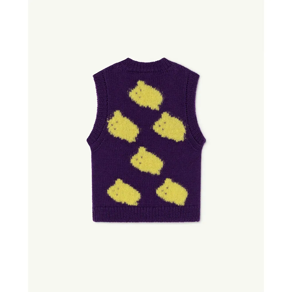 The Animals Observatory Arty Bat Vest, Lilac, 2Y The Animals Observatory Arty Bat Vest, Lilac, 2Y