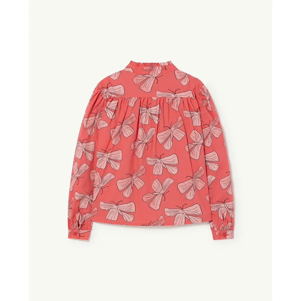 The Animals Observatory Gadfly Skjorte, Pink butterfly, 3Y The Animals Observatory Gadfly Skjorte, Pink butterfly, 3Y