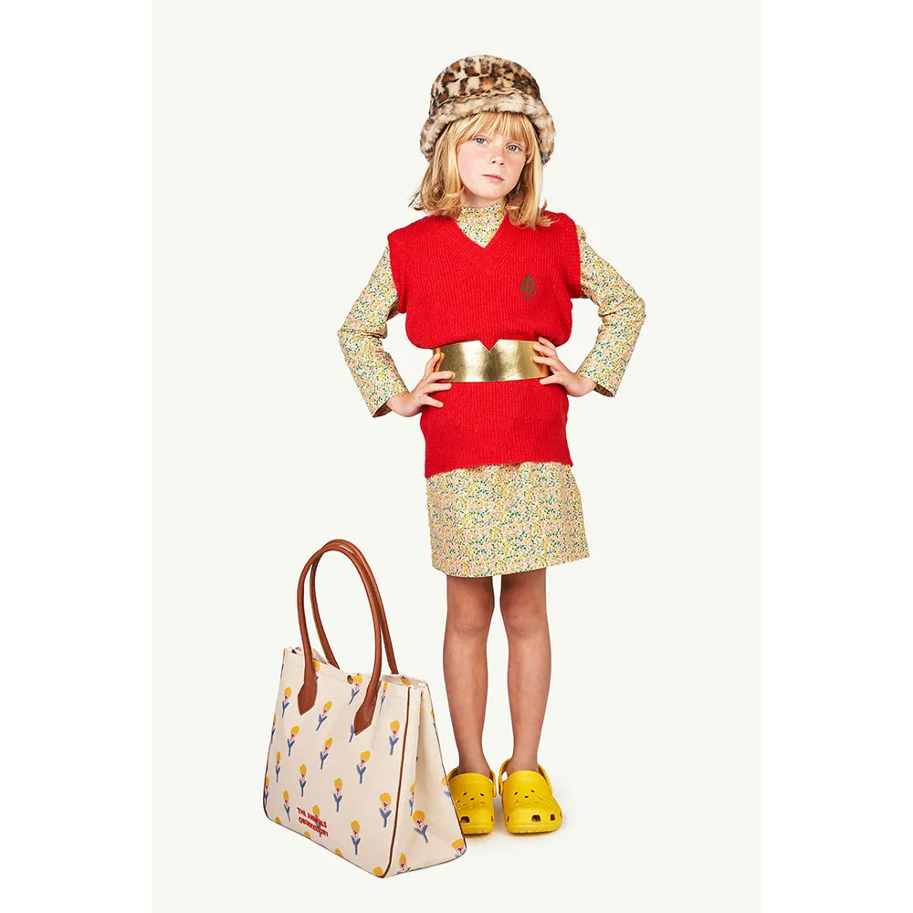 The Animals Observatory Plain Bat Vest, Red, 3Y