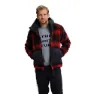 The Mountain Studio Rocky Mountain Check Fleecejakke Med Full Glidelås, High risk red