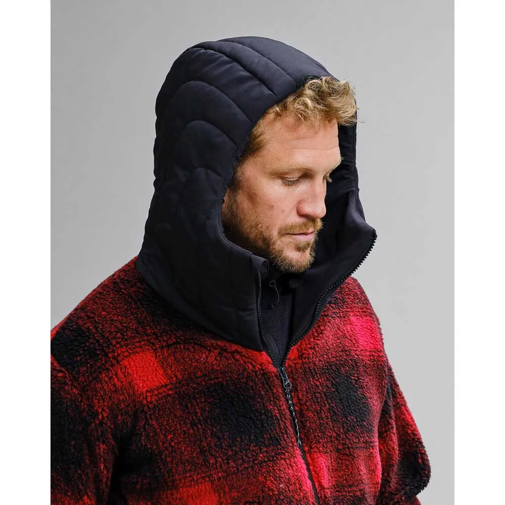 The Mountain Studio Rocky Mountain Check Fleecejakke Med Full Glidelås, High risk red The Mountain Studio Rocky Mountain Check Fleecejakke Med Full Glidelås, High risk red