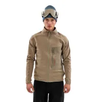 The Mountain Studio Techno Grid T-neck Fleecejakke Med Full Glidelås