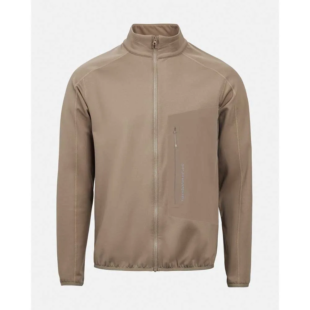 The Mountain Studio Techno Grid T-neck Fleecejakke Med Full Glidelås