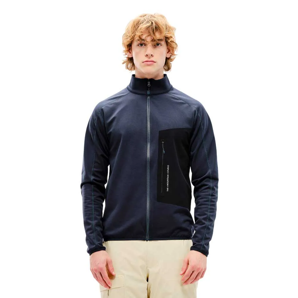 The Mountain Studio Tecno Grid T-neck Fleecejakke Med Full Glidelås