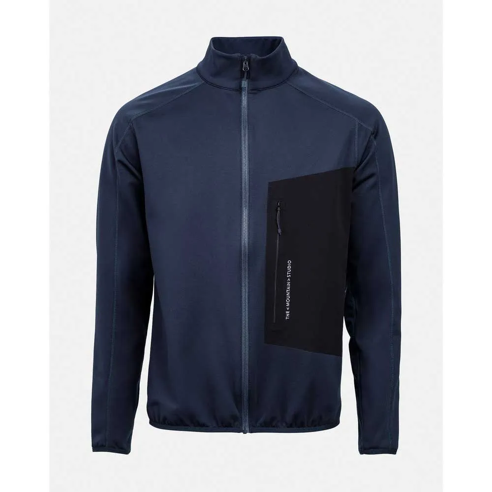 The Mountain Studio Tecno Grid T-neck Fleecejakke Med Full Glidelås
