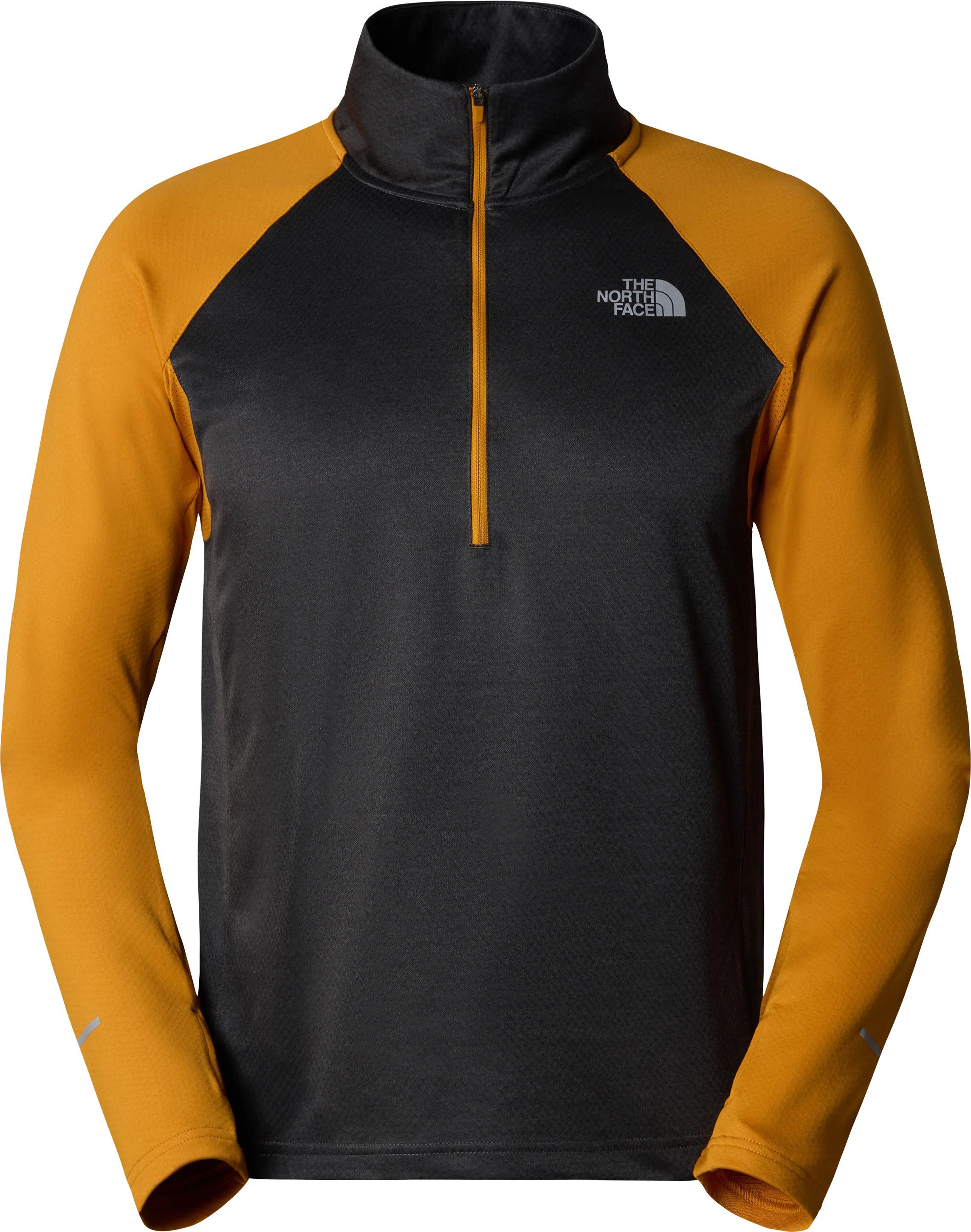 The North Face Men's 1/4 Zip Run Fleece, Asphalt grey hr/ctrnylw The North Face Men's 1/4 Zip Run Fleece, Asphalt grey hr/ctrnylw