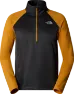 The North Face Men's 1/4 Zip Run Fleece, Asphalt grey hr/ctrnylw