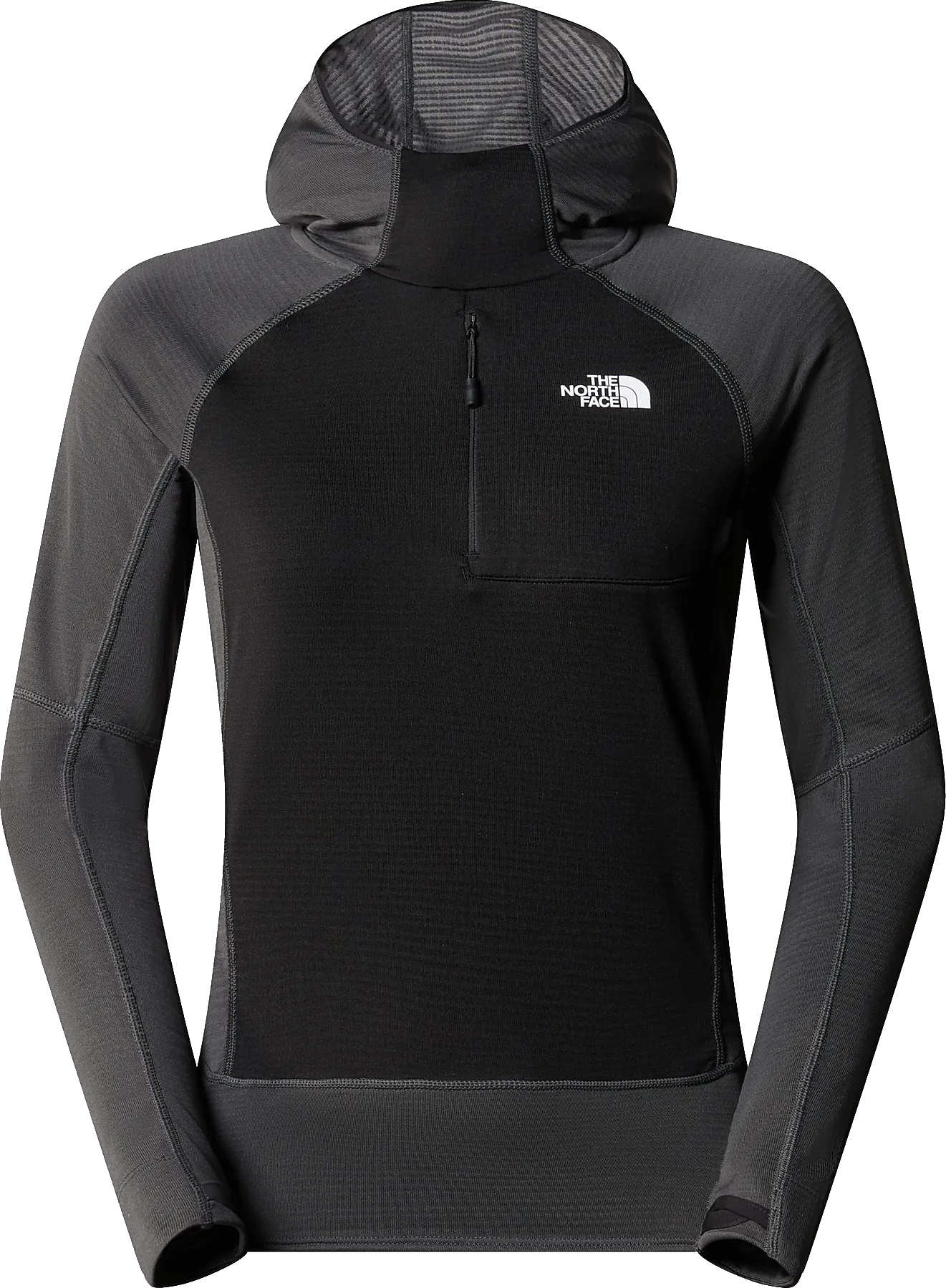 The North Face Women's Bolt Polartec Power Grid Pull-On Jacket, Asphalt grey/tnf black The North Face Women's Bolt Polartec Power Grid Pull-On Jacket, Asphalt grey/tnf black