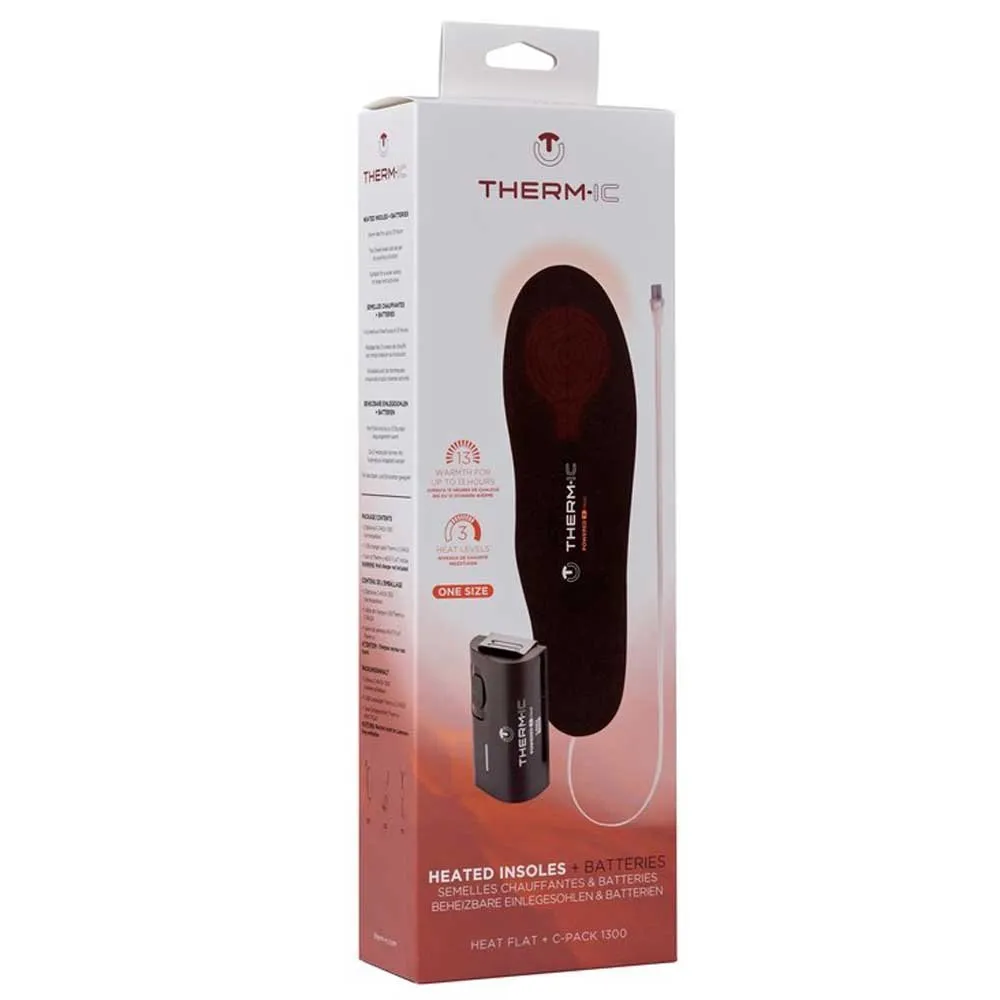 therm-ic C-pack 1300 Set Heat Flat&heated Innleggssåler, Black