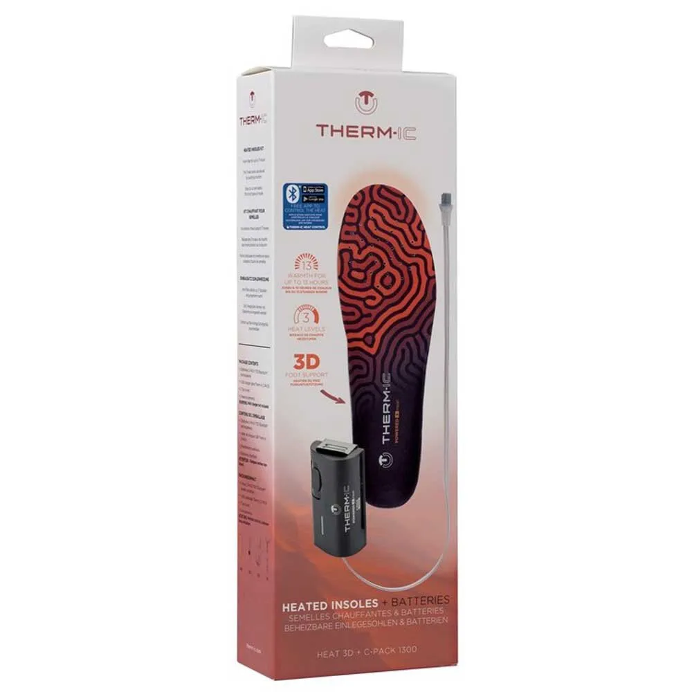 therm-ic Set Heat 3d Heated +c-pack 1300b Bluetooth Battery Innleggssåler