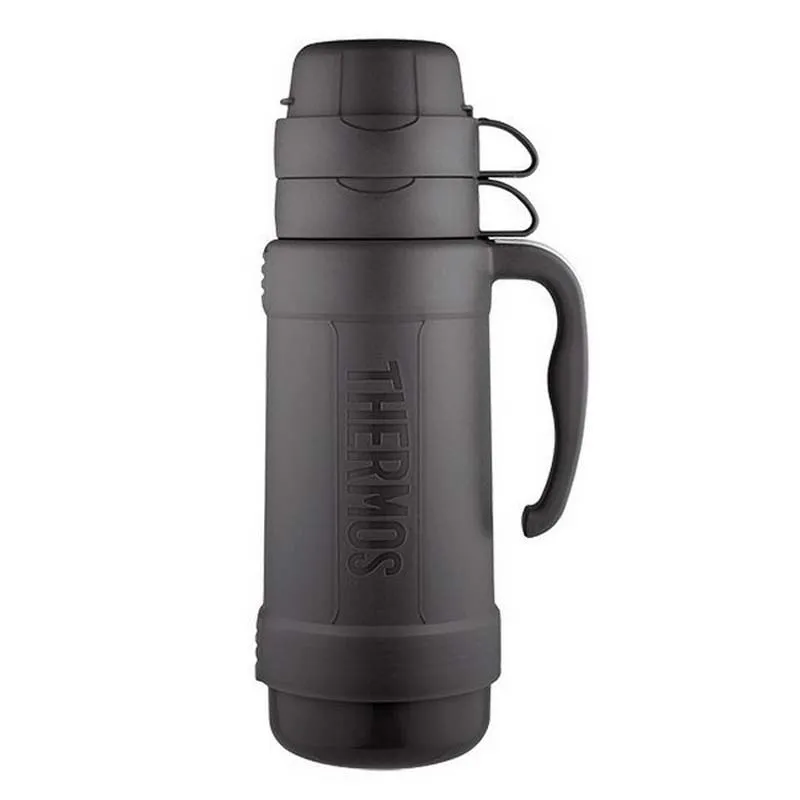 Thermos Termosflaske I Glass Med To Kopper 1l, Black, One Size Thermos Termosflaske I Glass Med To Kopper 1l, Black, One Size