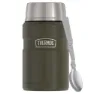 Thermos Termosflaske Med Sammenleggbar Skje Og Kopp 710ml, Army green, One Size