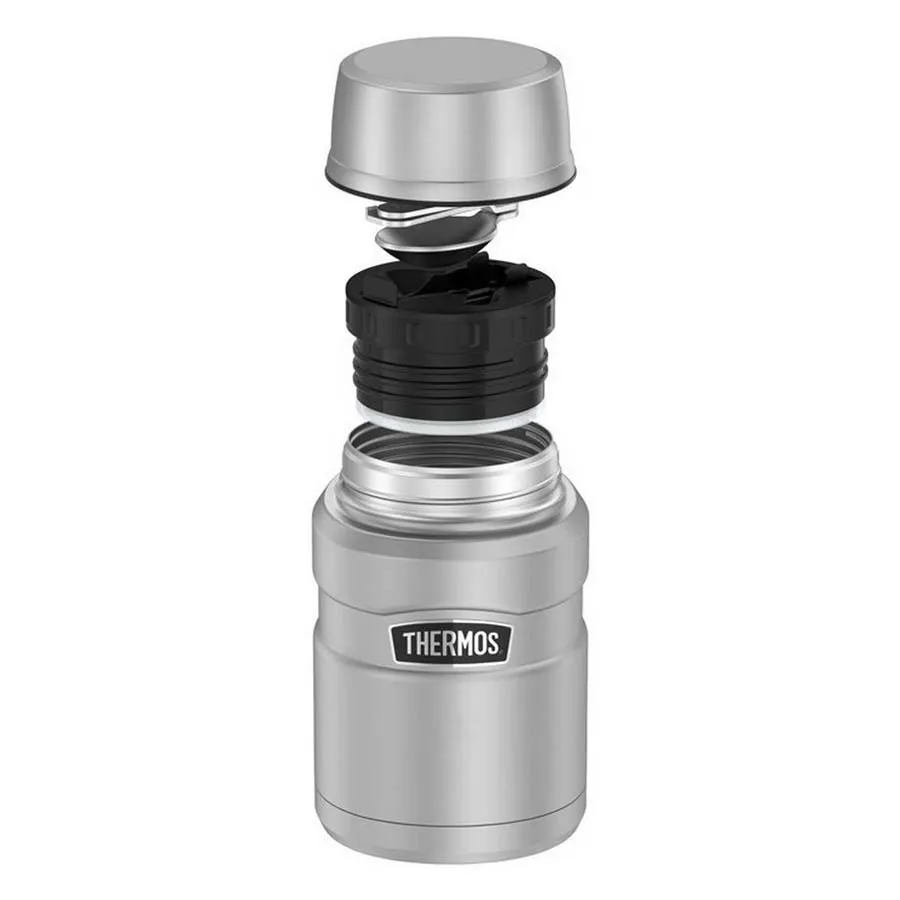 Thermos Termosflaske Med Sammenleggbar Skje Og Kopp 710ml, Army green, One Size Thermos Termosflaske Med Sammenleggbar Skje Og Kopp 710ml, Army green, One Size