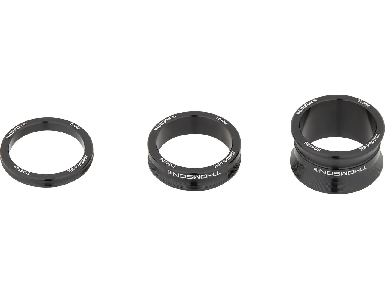 Thomson Spacer Kit, Black, 5 x 10 x 20mm Thomson Spacer Kit, Black, 5 x 10 x 20mm