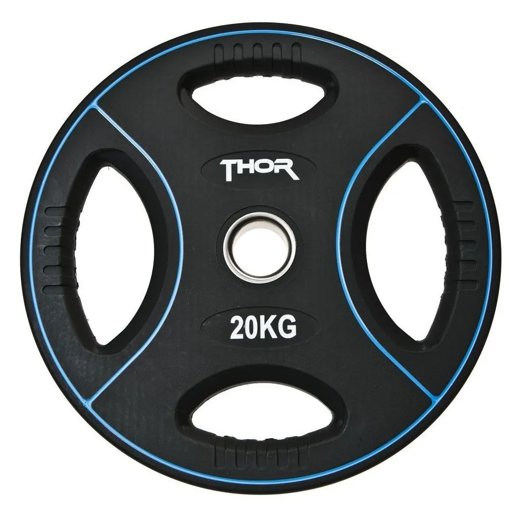 Thor Fitness Svart PU Vektplater 50 mm, Vektskiver PU