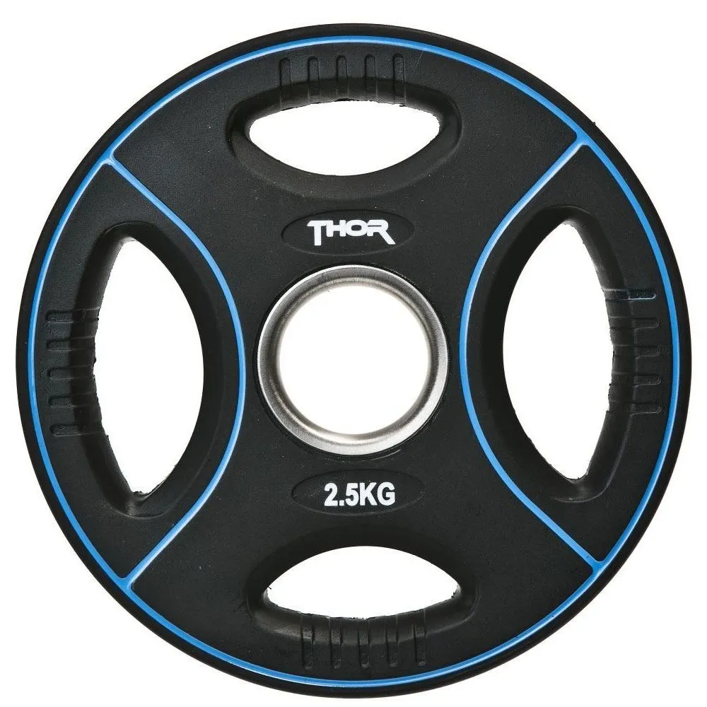 Thor Fitness Svart PU Vektplater 50 mm, Vektskiver PU