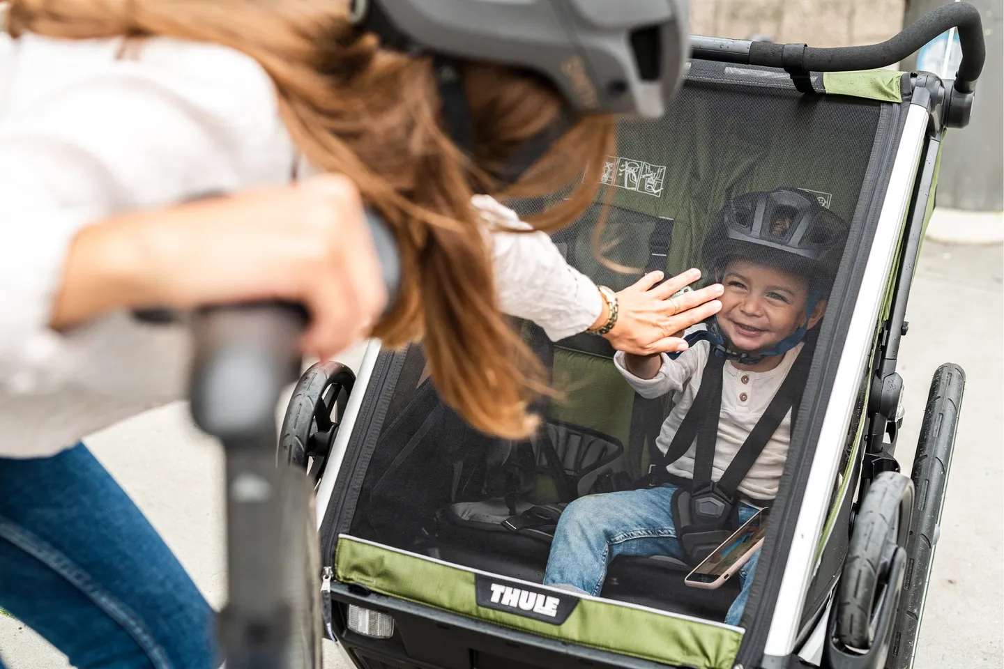 Thule Chariot Cab 2 Sykkel Barnevogn, Cypresgreen, One Size