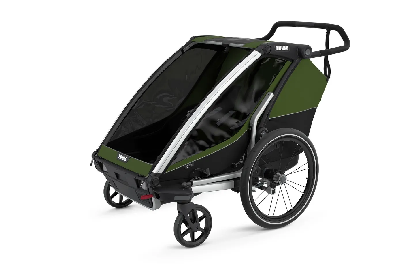 Thule Chariot Cab 2 Sykkel Barnevogn, Cypresgreen, One Size