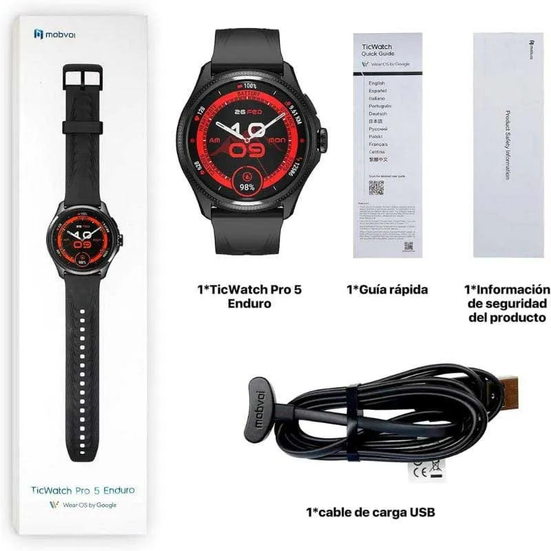 Ticwatch Pro 5 Enduro Smartklokke Ticwatch Pro 5 Enduro Smartklokke