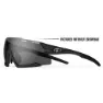 Tifosi Aethon Interchangeable Solbriller, Matte black, Smoke/CAT3 + AC Red/CAT2 + Clear/CAT0