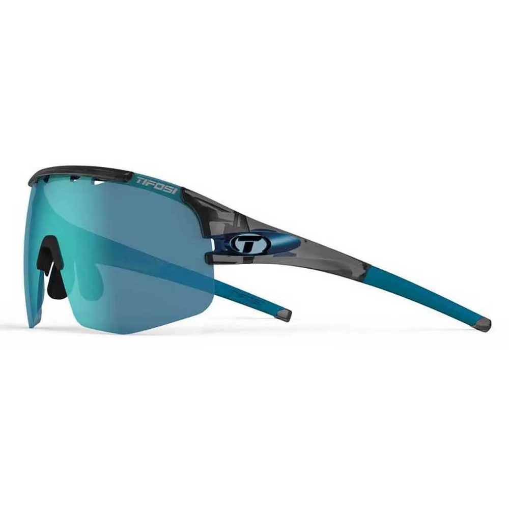 Tifosi Sledge Lite Clarion Interchangeable Solbriller, Crystal smoke, Clarion Blue/CAT3 + AC Red/CAT2 + Clear/CAT0