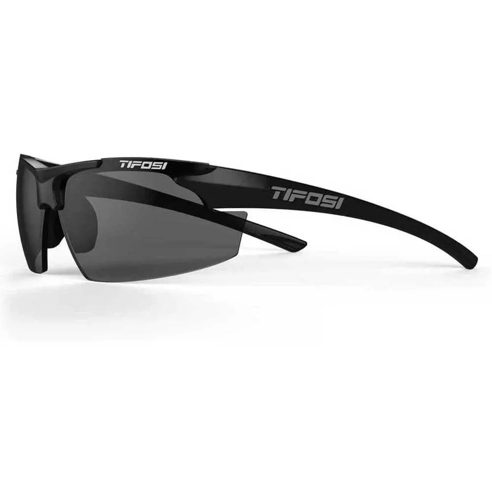 Tifosi Track Solbriller, Gloss black, Smoke/CAT3