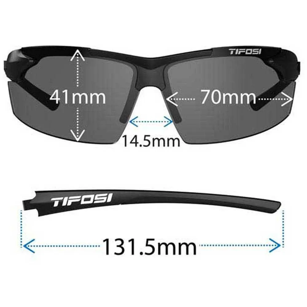 Tifosi Track Solbriller, Gloss black, Smoke/CAT3