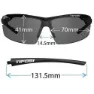 Tifosi Track Solbriller, Gloss black, Smoke/CAT3