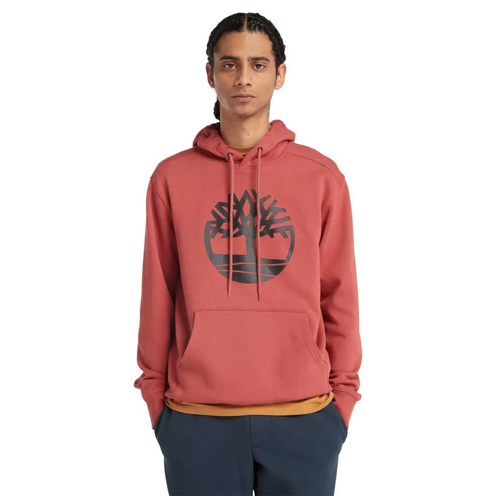 Timberland Core Tree Logo Pull Over Hetteskjorte, Chili oil Timberland Core Tree Logo Pull Over Hetteskjorte, Chili oil