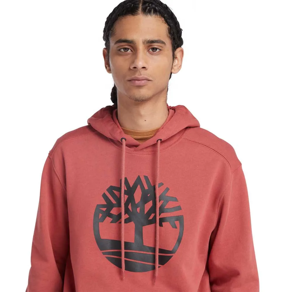 Timberland Core Tree Logo Pull Over Hetteskjorte, Chili oil Timberland Core Tree Logo Pull Over Hetteskjorte, Chili oil