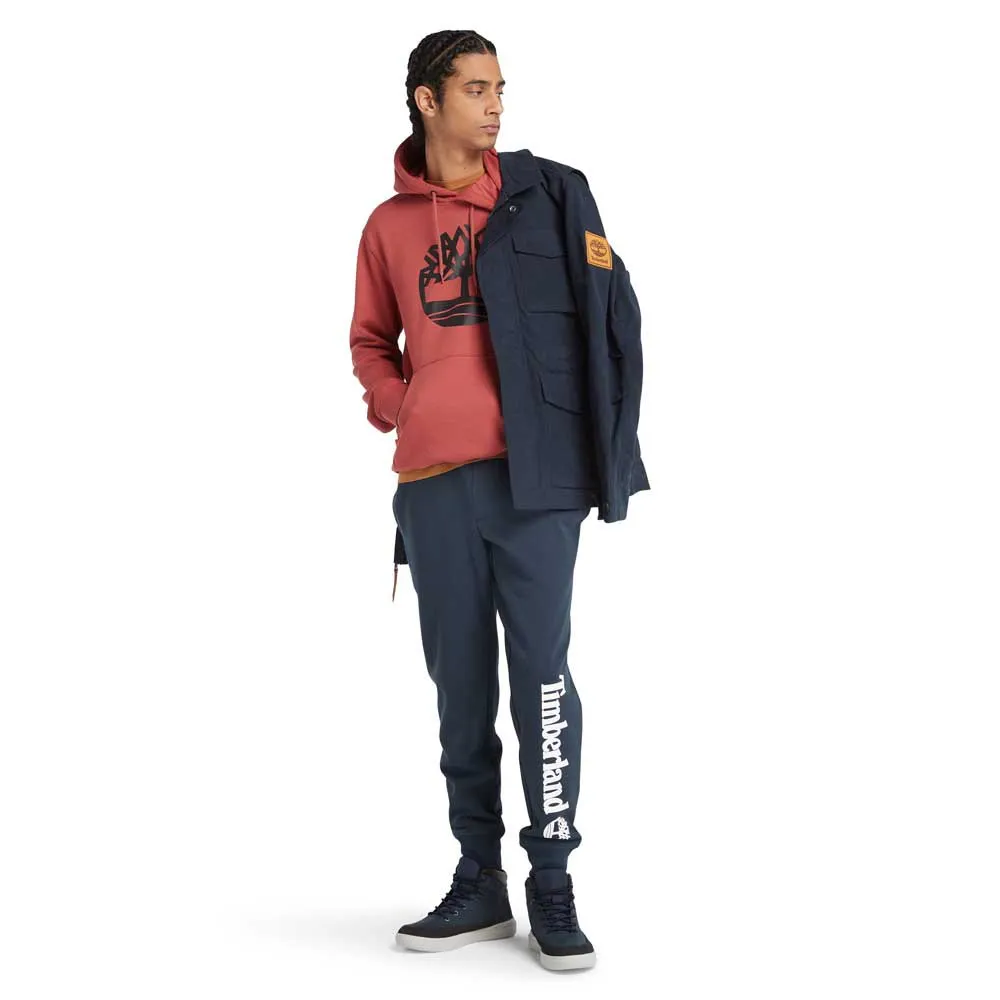 Timberland Core Tree Logo Pull Over Hetteskjorte, Chili oil Timberland Core Tree Logo Pull Over Hetteskjorte, Chili oil